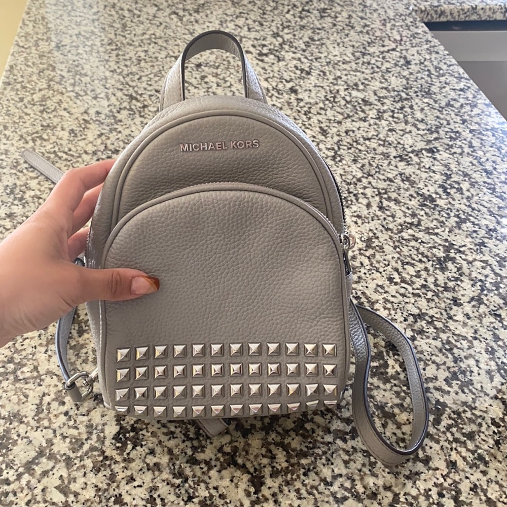 Like-new studded Michael Kors back pack